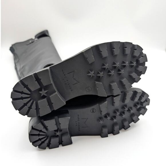 Marc Fisher Ganven Over-The-Knee Boots Buckle Women's Black Size US6.5M EU37 - Picture 8 of 16